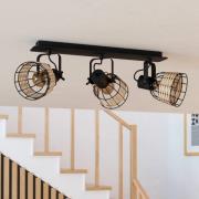 Takspot Anwick 1 spanskrørdekor, 3 lyskilder