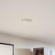 PRIOS innfelt taklampe Fibur, hvit, sink, Ø 8,2 cm, 3 stk.