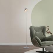 Schöner Wohnen LED-batteridrevet gulvlampe Bellies krom, IP54 3.000K