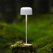 LED-batteridrevet bordlampe Lille, høyde 36 cm, hvit, IP54, USB