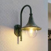 Lindby utendørs vegglampe Daphne, grønn, metall, E27, IP44
