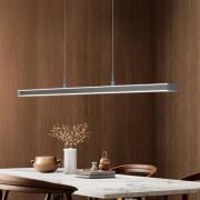 LED-hengelampe Valeno, grå, lengde 115 cm, CCT, berøringsdimmer