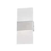 LED-vegglampe FODER, nikkelfarget, høyde 27 cm, bryter