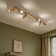 Downlight carbon, gullfarget, lengde 117 cm, aluminium, 6 lyskilder.