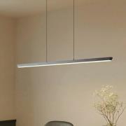 Lucande LED-hengelampe Solvar, 117 cm, svart, CCT, dimbar