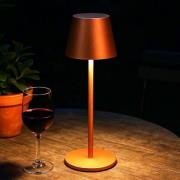 LED-batteridrevet bordlampe Viletto, rustfarget, høyde 36 cm, IP54