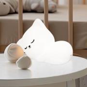 LED-batterilampe Mia, hvit, lengde 16 cm, silikon