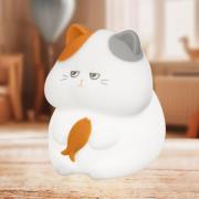 LED-batteridrevet bordlampe Gerd, hvit, høyde 12 cm, silikon