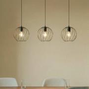 Lindby hengelampe Danika, 105 cm lang, svart, metall