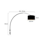 Vegglampe Sparkled Light svart/svart-gull Utstikk 175