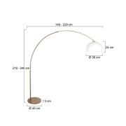 Bue-gulvlampe Sparkled Light bronse/hvit 240 cm plast