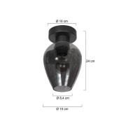 Taklampe Bloeba, svart/røykgrå, Ø 15 cm, glassdråpe