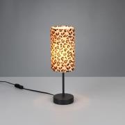 Bordlampe Pardina brun flekkete/svart Høyde 37 cm Metall