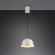 Hengelampe Tova, lysegrå, Ø 30 cm, metall, E27