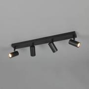 Spotlight Taryn, matt svart, lengde 62 cm, 4 lyskilder, GU10