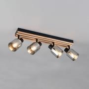 Spotlight Travia, lengde 65 cm, 4 lyskilder, svart/røykgrå