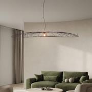 Hengelampe Lauris, matt svart, Ø 200 cm, metall, E27