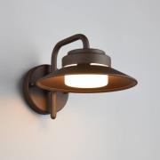 Utendørs vegglampe Atrato, rustfarget, Ø 20 cm, metall