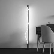 Maytoni LED-gulvlampe Tau, svart, aluminium, høyde 150 cm