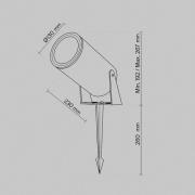 Maytoni LED-spot med jordspyd Bern, hvit, aluminium, IP65