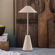 Globen Lighting Akku-utendørs bordlampe Cannes, beige, IP54