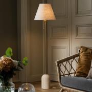 Globen Lighting gulvlampe Gino, fot i travertin, beige, 145 cm