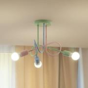 Taklampe Oxford, multifarget, metall, 3 lyskilder, E27
