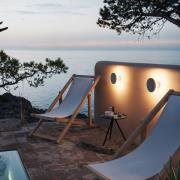 Bover LED-vegglampe Arid A/01 brun CCT 2.200-2.700 K IP44