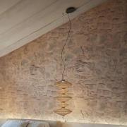 Bover LED-hengelampe Yuyun S/5C, dimbar 0-10V, beige