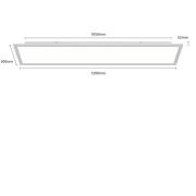 Prios LED-panel Gelora, 120 cm, 4000 K, sølvfarget, aluminium