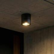 Lindby LED-downlight Nolivar, svart, Ø 9 cm, IP54