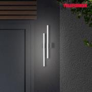 Utendørs LED-vegglampe Graz direkte 2 lysk. svart