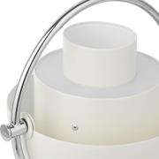 Gubi Akku-bordlampe Multi-Lite, høyde 30 cm, krom/hvit