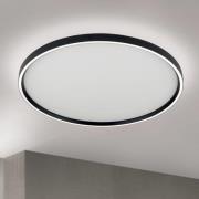 LED-taklampe MASCA, svart, Ø 60 cm, CCT, metall, dimbar