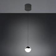 LED-hengelampe Senta, kromfarget, Ø 10 cm, 4.000 K 1 lyskilde.