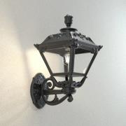Golia utendørs vegglampe, svart, klar 2 700 K