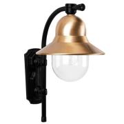 Tidløs Toscane utendørs vegglampe, svart
