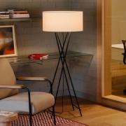 MARSET Cala Metal P145 gulvlampe, svart/hvit