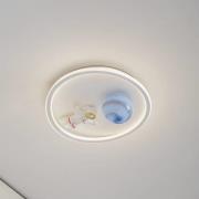 Lindby LED-taklampe Kosmo, 40 cm, hvit, metall, jord