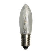 E10 0,2W 10-55 LED reservepære 3-pk stearinlysform