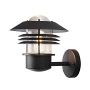 Utendørs vegglampe New Modena, lykt, E27, svart