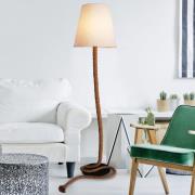 Rope, tekstil-gulvlampe med naturtau