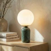 Lindby bordlampe Lennes x Eva Söllner, grønn, marmor, Ø 20 cm