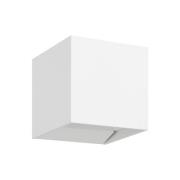 Utendørs LED-vegglampe Calpino 3, hvit, bredde 10 cm, 2 lyskilder.