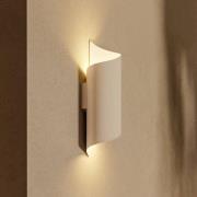 Utendørs LED-vegglampe Montarello, hvit, høyde 27 cm, metall