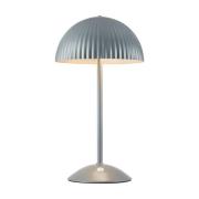 Bordlampe Zin, grå, jern, høyde 35,5 cm, G9