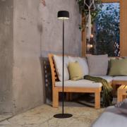 Solar-LED-terrasselampe Roccanova-L, svart, høyde 120 cm