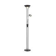 LED-uplight Modu, svart, leselampe, høyde 180 cm, dimbar.