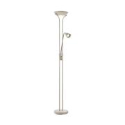 LED-uplight Modu, beige, leselampe, høyde 180 cm, dimbar.
