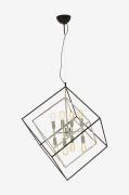 Taklampe Cubes stor/krom